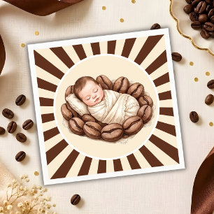 A Little Bean Is Brewing Coffee Baby Shower Napkins