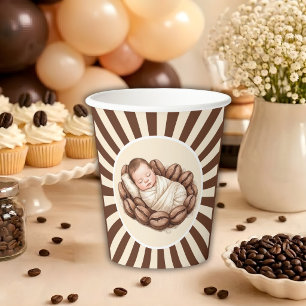 A Little Bean Is Brewing Coffee Baby Shower Paper Cups
