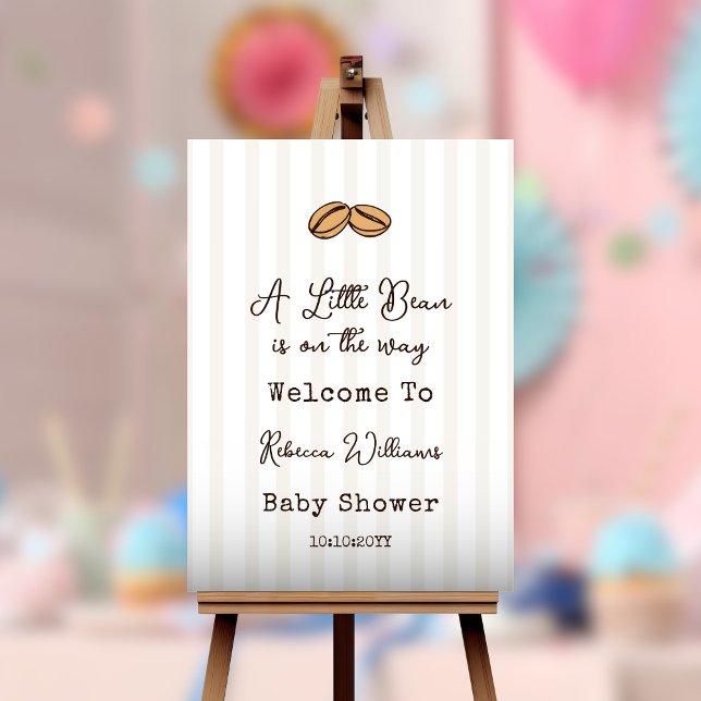 A little Bean is on the Way Coffee Baby Shower  Foam Board (Creator Uploaded)