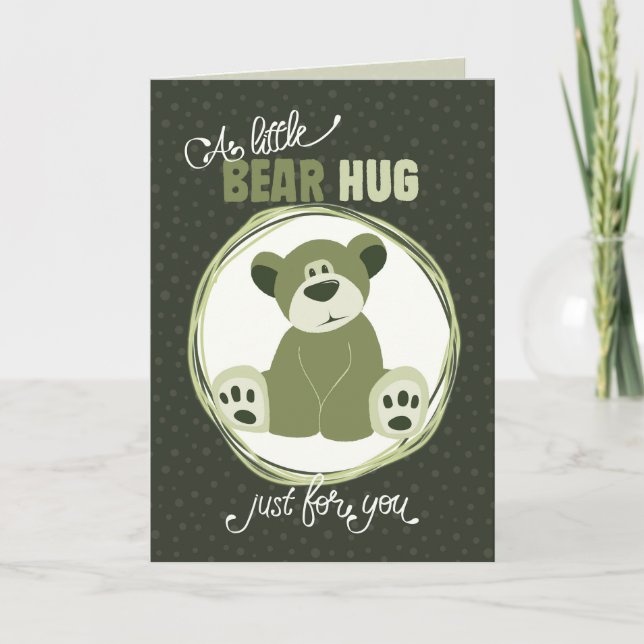 A Little Bear Hug Greeting Card (Front)