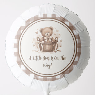 A Little Bear Is On The Way Neutral Coffee Brown Balloon