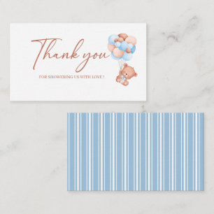 A little bearly baby shower thank you enclosure card