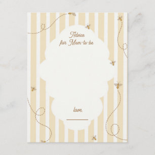A Little Bee Baby Shower Advice Card