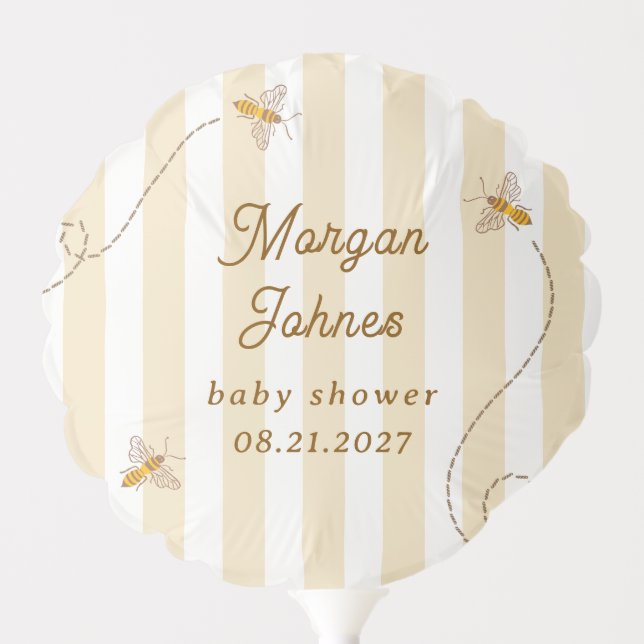 A Little Bee Baby Shower Balloon (Front)