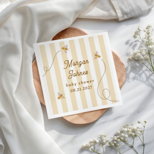 A Little Bee Baby Shower Napkins