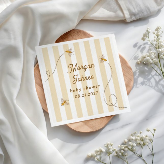 A Little Bee Baby Shower Napkins (Creator Uploaded)