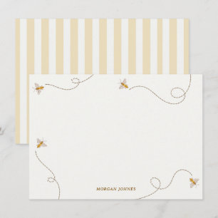 A Little Bee Baby Shower Note Card