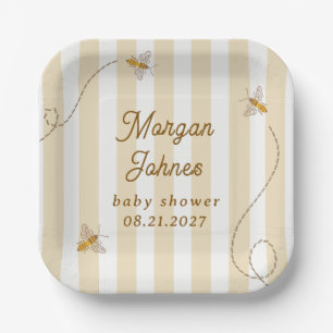 A Little Bee Baby Shower Paper Plates