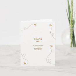 A Little Bee Baby Shower Thank You Note Card