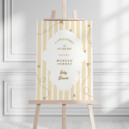 A Little Bee Baby Shower Welcome Foam Board