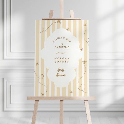 A Little Bee Baby Shower Welcome Foam Board