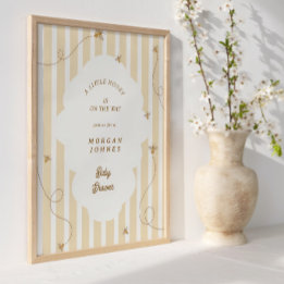 A Little Bee Baby Shower Welcome Poster