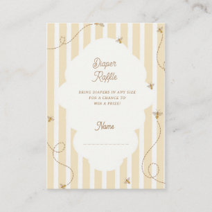 A Little Bee Diaper Raffle Baby Shower Enclosure Card