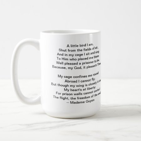 A Little Bird Poem By Madame Guyon Coffee Mug
