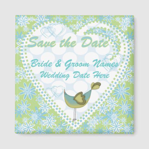 A Little Bird Save the Date Magnet