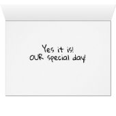 A LITTLE BIRD TOLD ME IT IS ****OUR SPECIAL DAY*** (Inside Horizontal (Bottom))