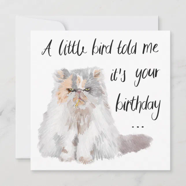 A little bird told me it’s your birthday card | Zazzle