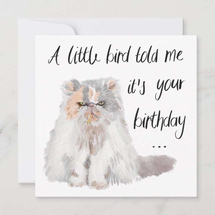 A little bird told me it’s your birthday card | Zazzle.com