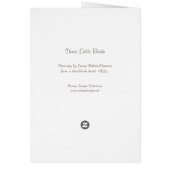 A Little Bird Told Me: Winter Birds Antique Sketch (Back)