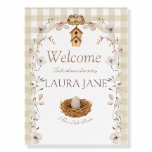 A Little Birdie Is on the Way Welcome Sign