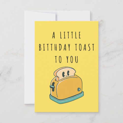 A Little Birthday Toast to You_Funny Witty Message Thank You Card