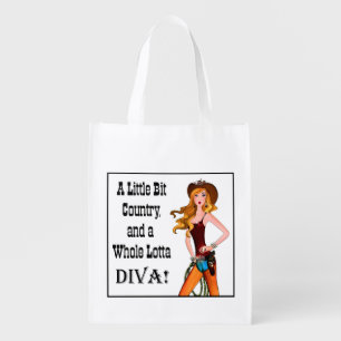 "A Little Bit Country, and a Whole Lotta DIVA!" Grocery Bag