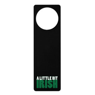 A Little Bit Irish Black Door Hanger