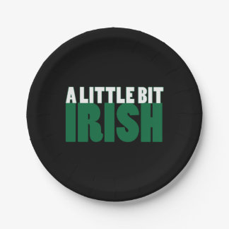 A Little Bit Irish Black Paper Plates