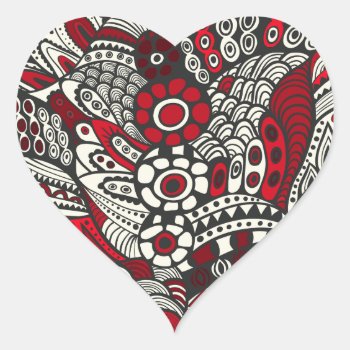 A Little Bit Of Red Heart Sticker by iiiyaaa at Zazzle