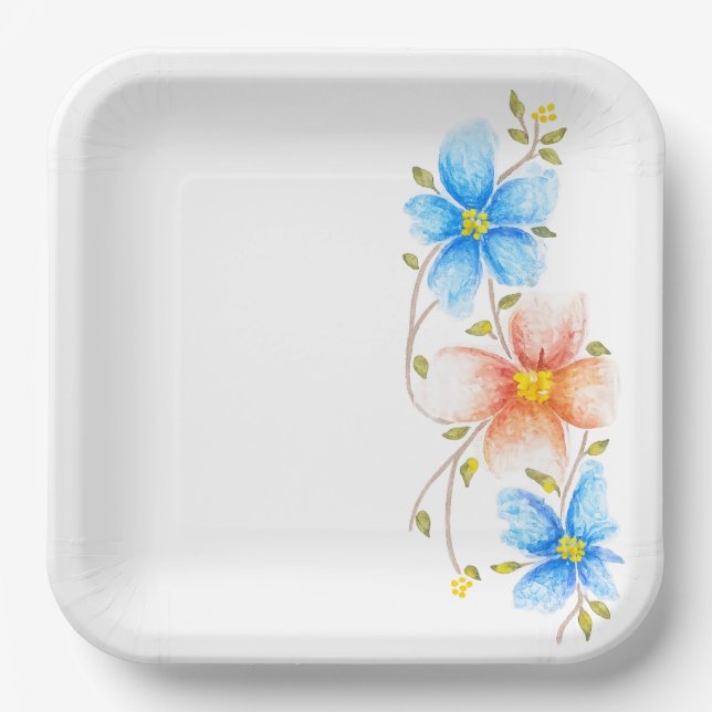 A little bit of Spring Paper Plates (Front)
