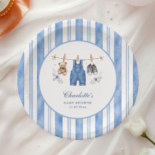 A Little Blue Jean Baby Boy Baby Shower Paper Plates