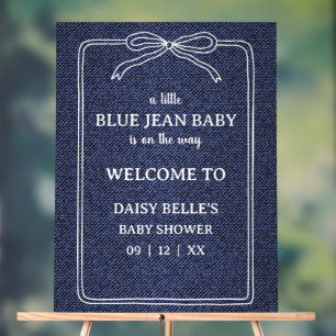 A Little Blue Jean Baby Denim Boy Baby Acrylic Sign