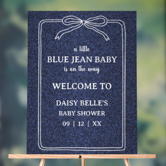 A Little Blue Jean Baby Denim Boy Baby Acrylic Sign