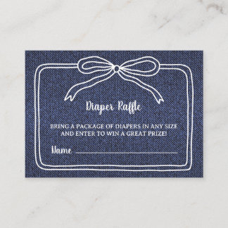 A Little Blue Jean Baby Denim Boy Baby Shower Enclosure Card