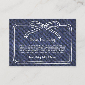 A Little Blue Jean Baby Denim Boy Baby Shower Enclosure Card