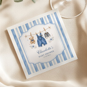 A Little Blue Jean Baby Girl Baby Shower Napkins