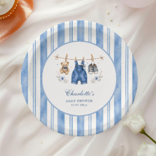 A Little Blue Jean Baby Girl Baby Shower Paper Plates
