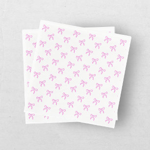 A Little Blue Jean Baby Pink Coquette Bow Napkins