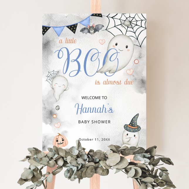 A Little Boo Almost Due Boy Baby Shower Welcome Foam Board (Creator Uploaded)