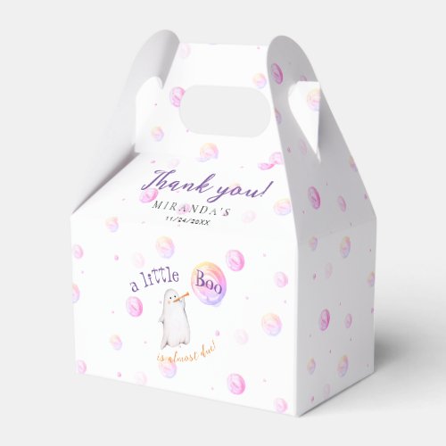 A Little Boo Autumn baby shower Favor Box
