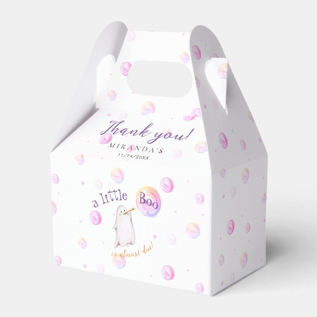 A Little Boo Autumn baby shower Favor Box (Front Side)
