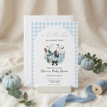 A Little Boo Baby Shower Blue Halloween