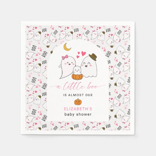 A Little Boo Baby Shower Cute Halloween Spooky Napkins