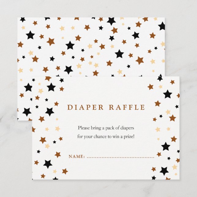 A little boo Baby shower Diaper raffle Invitation (Front/Back)