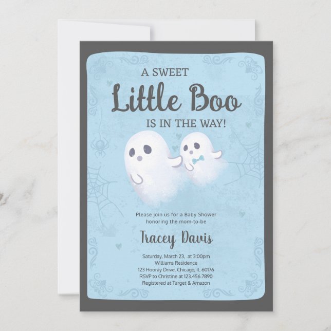 A Little Boo Baby Shower Invitation (Front)