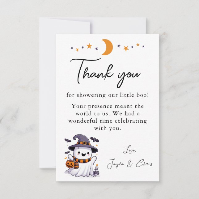 A Little Boo Baby Shower Thank You Card (Front)