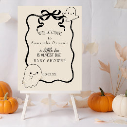 A Little boo  Baby Shower  Welcome Sign