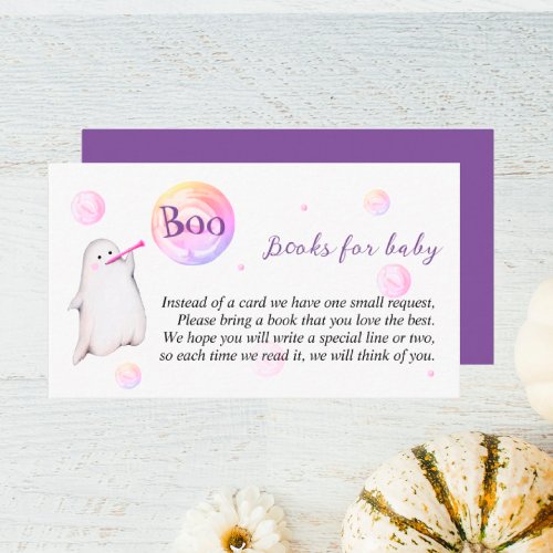 A Little Boo Birthday Party Book for Baby Enclosure Card