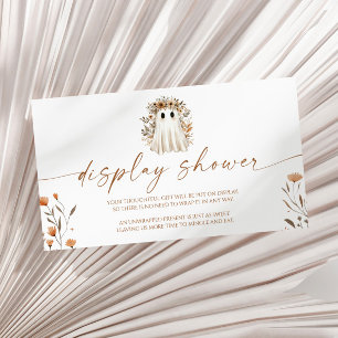 A Little Boo Boho Ghost Baby Shower Display Shower Enclosure Card