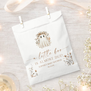 A Little Boo Boho Ghost Wildflower Baby Shower Favor Bag
